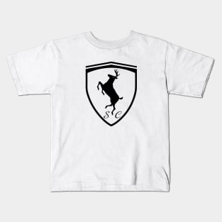 Ferrari Reindeer (Black) Kids T-Shirt